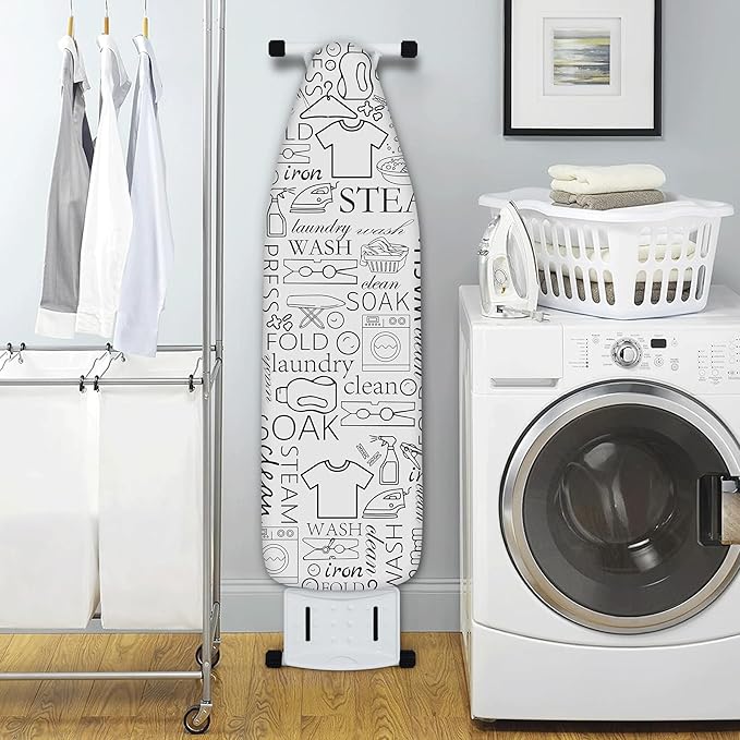 Extra Thick Ironing Board Cover and Pad, 15x54 Ironing Board Cover, Resist Scorching and Staining,Elastic Edges,Art of Life Iron Sew Laundry Wash