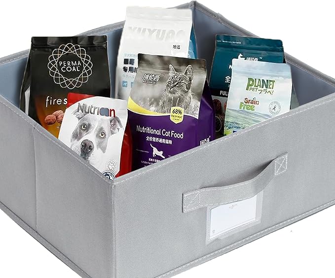 2 Pack Collapsible Storage Bins - Fabric Storage Bins with Lid for DVD Storage, Memory Box, Versatile Closet Storage Bins (Light Grey, 14.2" L x 12.6" W x 6.3" H)-NeatNest