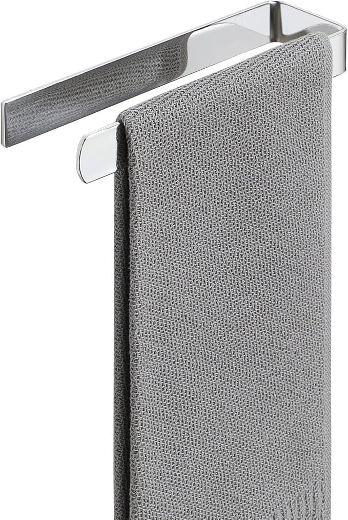 Alise Hand Towel Holder Self Adhesive Towel Bar Towel Hanger for Bathroom Wall,SUS304 Stainless Steel Polished Chrome Towel Rack Towel Ring for Kitchen Cabinet Glass Door Wash Basin Side,No Drilling