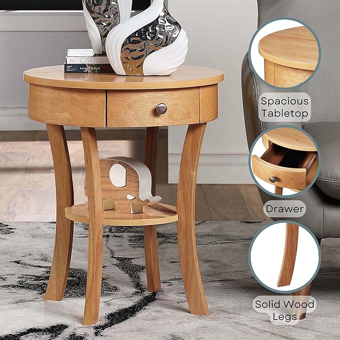 Convenience Concepts Classic Accents Schaffer End Table, Natural-NeatNest