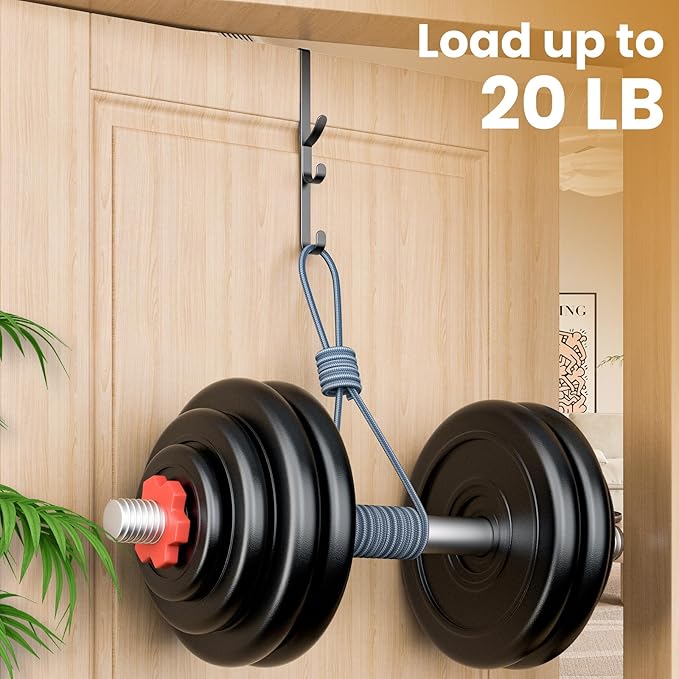 Over the Door Hooks hanger,over the door towel hook Organizer hanging for coat clothes backpack hat purse Metal Towel Rack Back of Shower for Bathroom,Dorm,Bedroom,Kitchen,Office Closet (Black-3Packs)