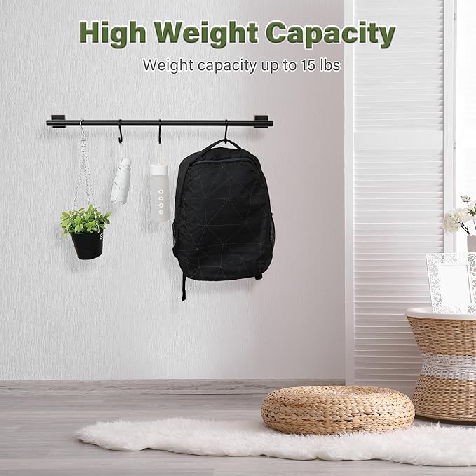 Alise Bath Towel Bars 32 Inch,Towel Hanger Towel Racks for Bathroom Lavatory,SUS304 Stainless Steel Towel Holder Wall Mount Single Towel Rail,Matte Black,GDL4080F-B