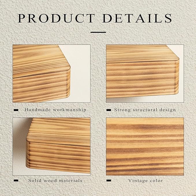 Freezing point Small Floating Shelf,Mini Wall Shelves for Kitchen Bedroom Living Room Bathroom Wall Decor Plant Display Collectibles Corner Decorative Storage Tiny Carbonize-NeatNest