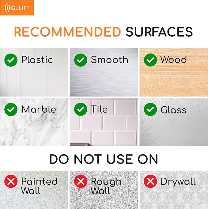 GLUIT Adhesive Large Wall Hooks for Hanging Heavy Duty 22 lbs Hook for Walls No Damage (40 Large Hooks)