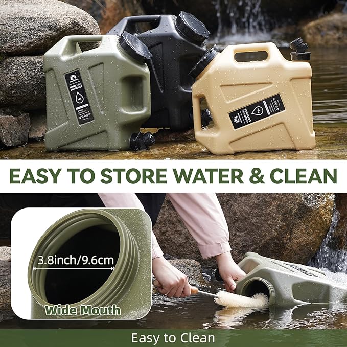 Camping Water Jug - 3.2 Gallan Water Container with Spigot | Portable Water Tank for Outdoor Hiking Picnic Supplies-Green-NeatNest