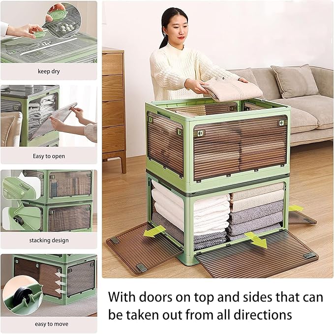Collapsible Storage Bins,Closet Organizers and Storage,Storage Bins with Lids,Closet Organizers and Storage, Dorm Room Essentials,Folding Storage Box-NeatNest