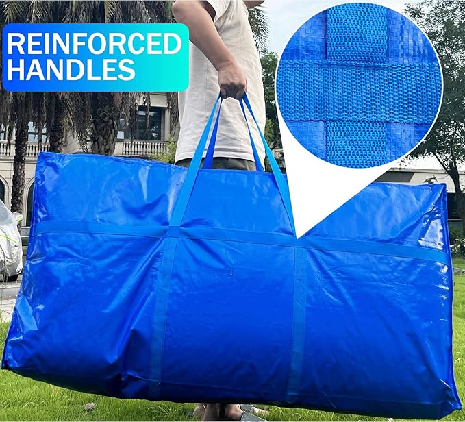 66 Gallon Extra Large Storage Bags, Huge Moving Bags Heavy Duty with Zipper and Stronger Handles, Big Foldable Duffle Bag for Travel - Waterproof Material Protects from Dust and Moisture - Storage-NeatNest