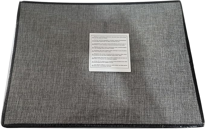 Clothing Storage Bins, Blanket Baskets for Shelves, Fabric Cubes with Handles and Lids, Decorative Linen Closet Organizers Boxes, Gray, 5 Pack, 16.5 x 11.8 x 10.2 Inch-NeatNest