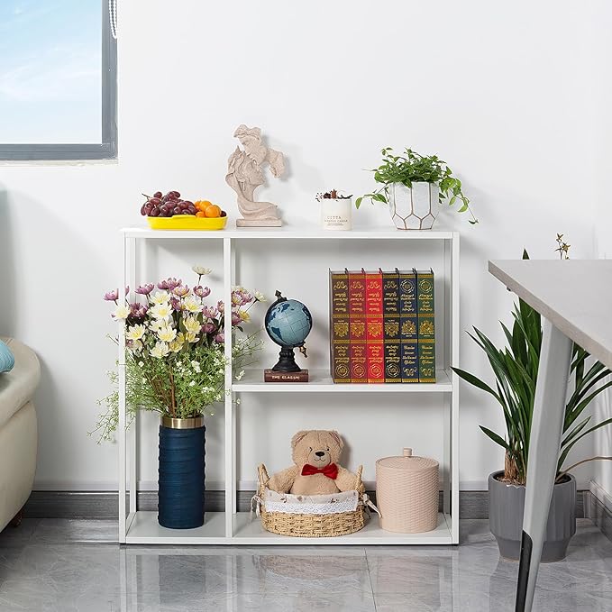 HDANI Console Table, Narrow Entryway Table, 3 Tier Metal Hallway Table, 9.8''Dx31.5''Wx29.7''H(White)-NeatNest