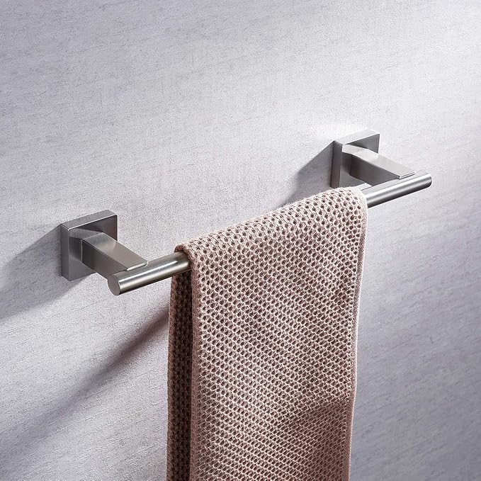 Miyili 12-Inch Bathroom Towel Bar SUS 304 Stainless Steel Hand Towel Rack Holdle Wall Mount Brushed Finish, A02N30A