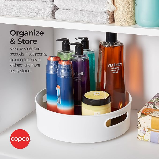 Copco Non-Skid Storage Turntable, 12-Inch, Gray-NeatNest