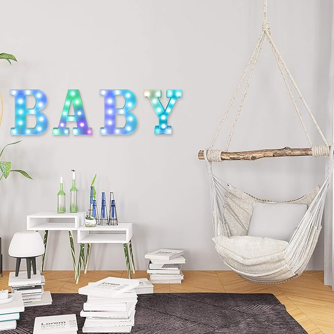 Foaky Upgraded Light Up Letters,Colorful Marquee Light Up Letter with Remote,Marquee Letters for Girl Gifts Teen Girl Gifts Trendy Stuff,Birthday Party Decoration (A)-NeatNest