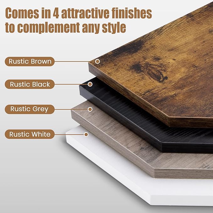 Corner Shelf Wall Mount, Floating Corner Shelves, Set of 2 Corner Wall Shelf Organizer, Rustic Wood Wall Storage Display Shelves for Living Room Bedroom Bathroom Kitchen, Rustic Grey-NeatNest