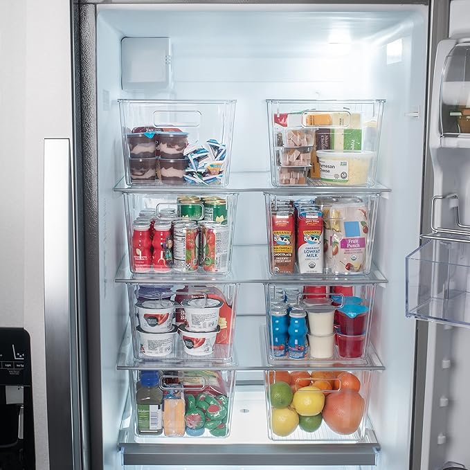 ClearSpace Plastic Storage Bins with Lids X-Large – Perfect Kitchen Organization, Desk Organizer or Pantry Storage – Desktop Organizer, Pantry Organization and Storage Bins, Cabinet Organizers-NeatNest