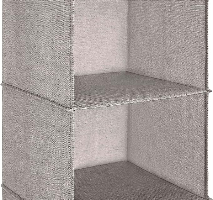Whitmor Hanging Accessory Shelves - 6 Section Closet Organizer - Light Grey-NeatNest
