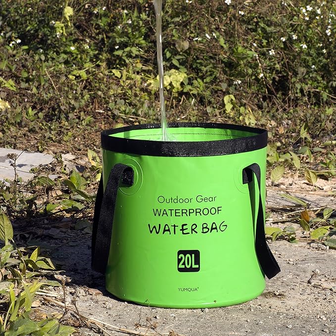 Collapsible Bucket 5 Gallon, Multifunctional Portable Folding Bucket Water Container Wash Basin for Camping Fishing Hiking Traveling Backpacking Outdoor Survival Gardening Car Washing-NeatNest