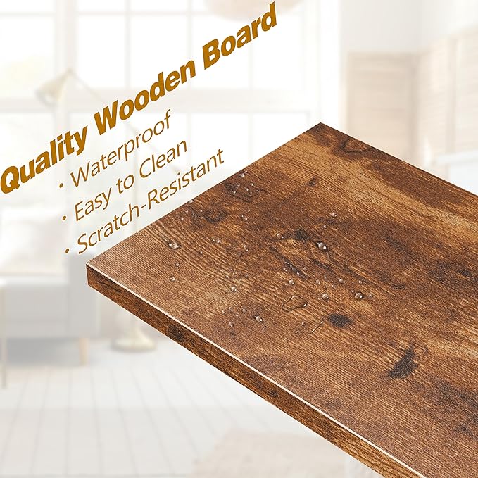 Bookshelf, 5 Tier Bookshelves, Home Office Bookcase Shelf Storage Organizer, Free Standing Storage Shelving Unit for Bedroom, Living Room and Home Office,Rustic Brown-NeatNest