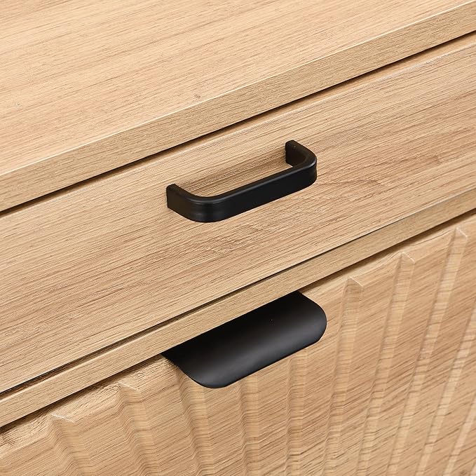 XIAO WEI Shoe Cabinet, Shoe Storage Organizer Cabinet with 2 Flip Half Moon Line Doors, Freestanding Shoe Rack with Adjustable Shelf for Entryway（Oak）-NeatNest