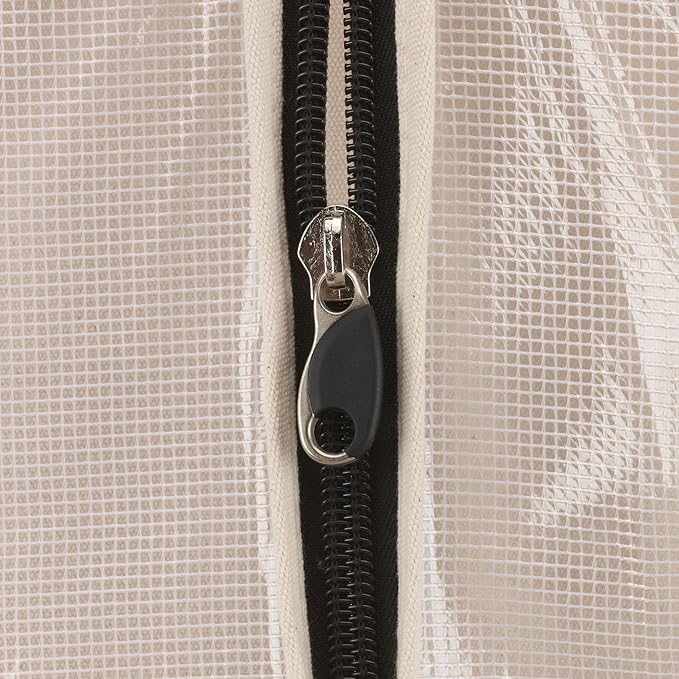 Household Essentials 3392-1 Cedarline Collection Hanging Garment Bag | Dress and Suit Protector | Natural Cotton Canvas,Off-White-NeatNest