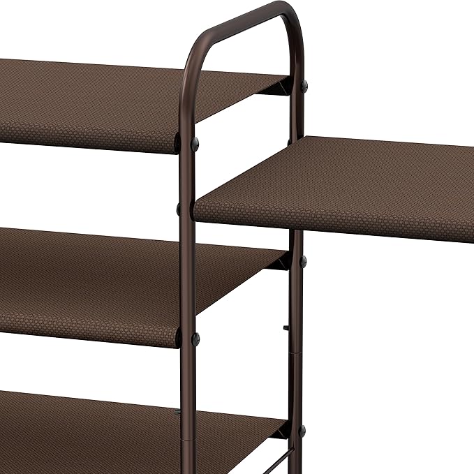 Simple Houseware 3-Tier Shoe Rack Storage Organizer, Bronze – Space-Saving Shoe Shelf, Holds 9–16 Pairs, Sturdy Metal Frame, Easy Assembly – Closet, Entryway, Bedroom Shoe Storage Solution-NeatNest