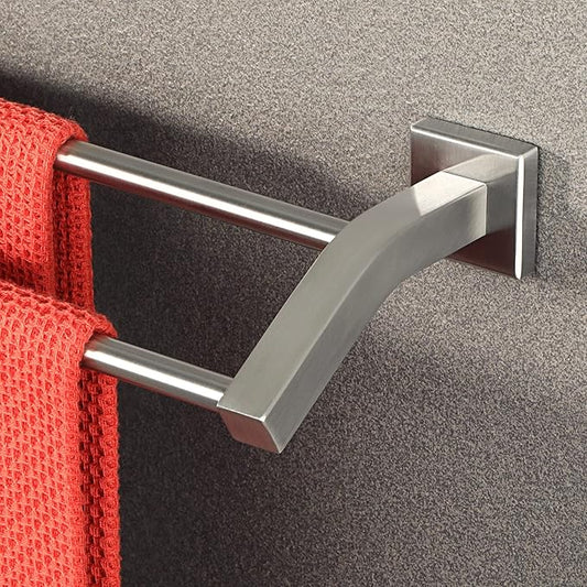 Alise Bath Double Towel Bars Towel Racks for Bathroom,Wall Mount Towel Holder Heavy Duty SUS304 Stainless Steel Towel Hanger Towel Rail,Brushed Nickel,16 Inch