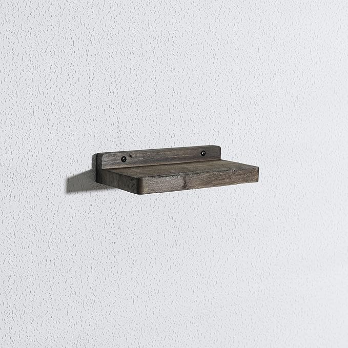 Freezing point Small Floating Shelves for Wall Set of 2 Natural Wood 8×4Inch Wall Shelf Mini Corner Shelf Decor Plant Display Mounted Kitchen Bathroom Bedroom Decorative Storage Tiny Stand