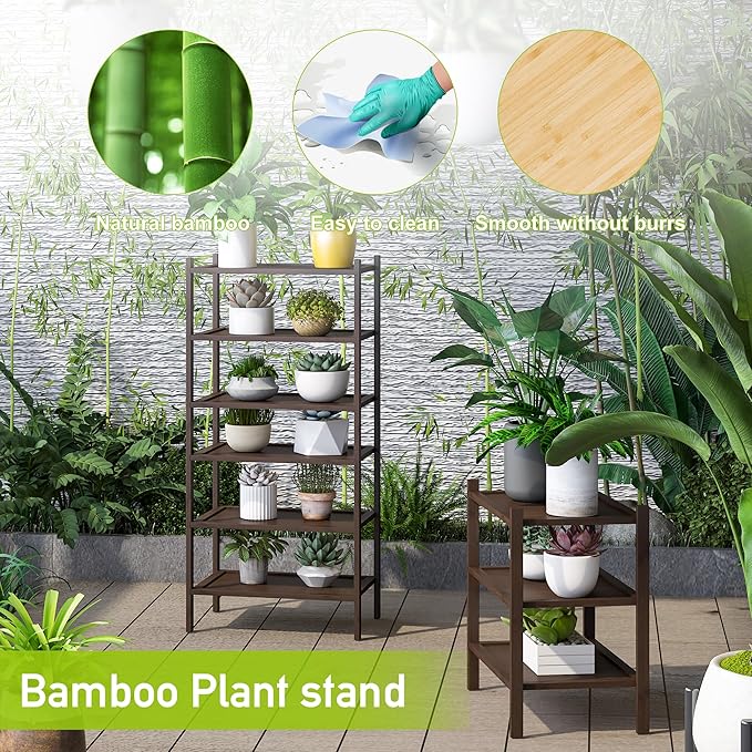 BMOSU 3-Tier Bamboo Small Shoe Rack Premium Stackable Shoe Shelf Storage Organizer for Hallway Closet Living Room Entryway Organizer(Brown)-NeatNest