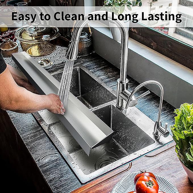 30" Upgrade Stainless Steel Stove Top Shelf, Magnetic Shelf for Kitchen, Over The Stove Spice Rack Organizer, Back of Oven Rack with Border All Around, Silver