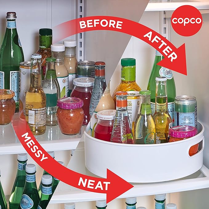 Copco Non-Skid Storage Turntable, 12-Inch, Gray-NeatNest