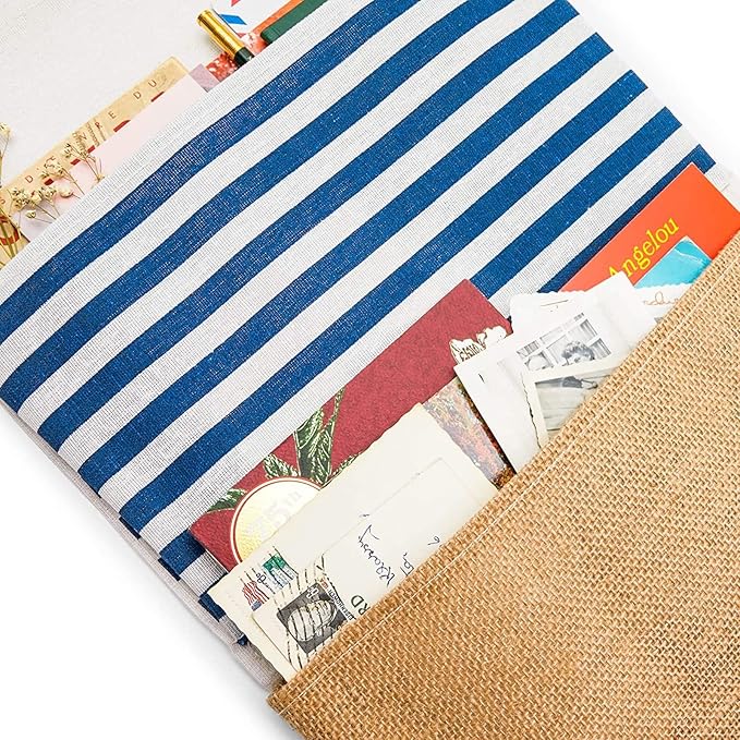 Juvale 3 Pocket Hanging Wall Organizer - 11.75 x 27 in, 2-Pack - Linen & Wood Fabric Organizer with Pockets - Mail & Paper Holder - Over-the-Door & Hanging Storage-NeatNest