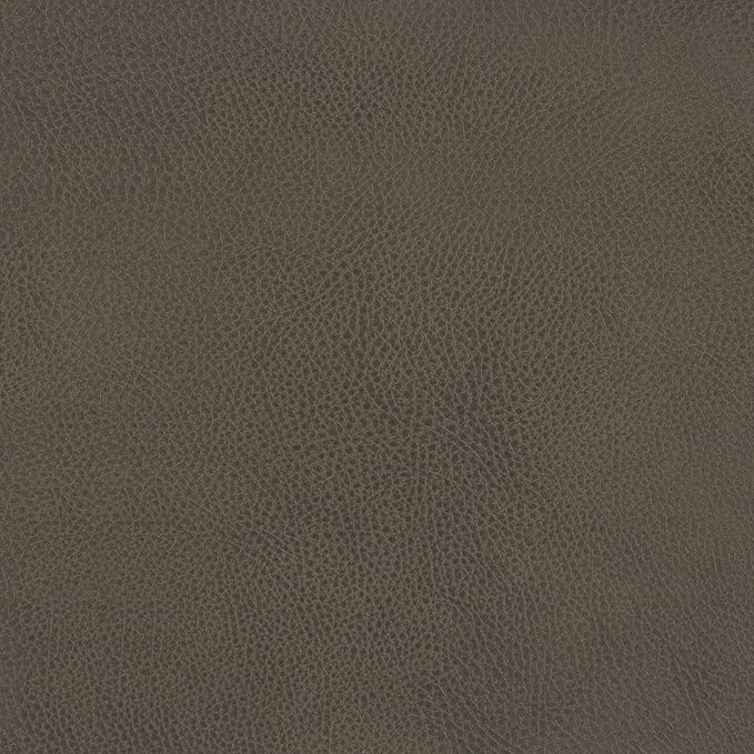 HomePop Modern Channel Tufted Faux Leather Ottoman Home Décor|Ottoman for Living Room & Bedroom - Pewter Gray Faux Leather