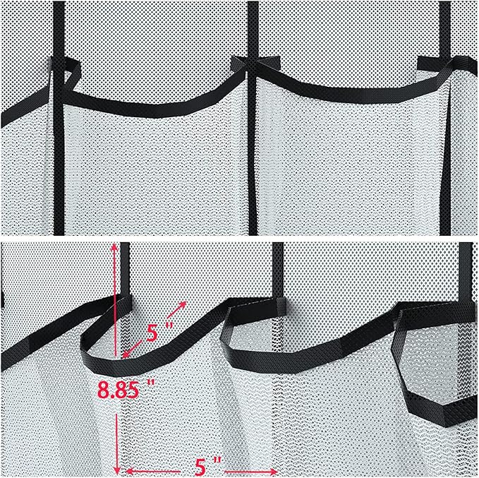 35 Pocket Over The Door Shoe Organizer, Door Hanging Storage Shoe Holder Rack for Large Capacity Shoe Organizer for Men and Women Kids Closet Bedroom Bathroom (White)-NeatNest