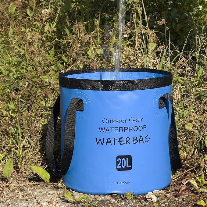 Collapsible Bucket 5 Gallon, Multifunctional Portable Folding Bucket Water Container Wash Basin for Camping Fishing Hiking Traveling Backpacking Outdoor Survival Gardening Car Washing-NeatNest