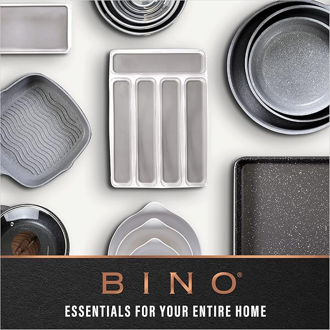 BINO | Plastic Storage Bins, X-Small - 5 Pack | THE LUCID COLLECTION | Multi-Use Built-In Handles BPA-Free Clear Storage Containers | Fridge Organizer | Pantry & Home Organization-NeatNest
