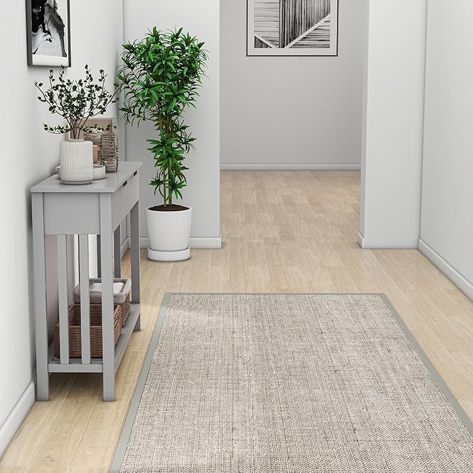 Entryway Table Console Table with Drawer and Storage Shelf, Narrow Sofa Table Entrance Enter Way Hallway Foyer Behind Couch Table (Gray with Drawer)-NeatNest