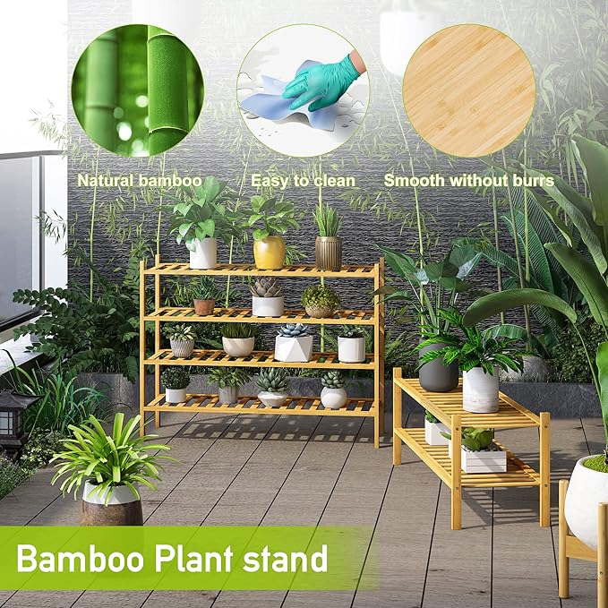 BMOSU 2-Tier Bamboo Extended Shoe Rack Premium Stackable Shoe Shelf Storage Organizer for Hallway Closet Living Room Entryway Organizer (Natural Bamboo)-NeatNest