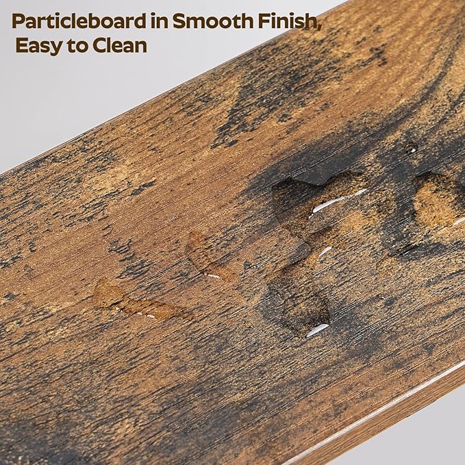 Coffee Mug Holder for Counter, 2 Tier Mug Tree Rack, with 8 Hook and 2 Open Shelves, Vintage Mug Holder Stand for Home Kitchen, Rustic Brown MH43BR-NeatNest