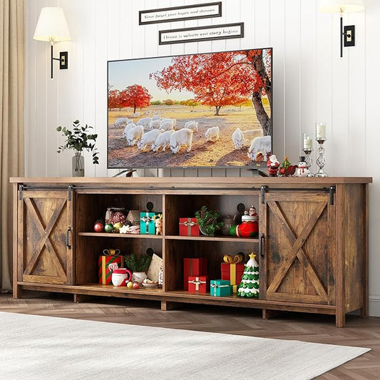 80 INCH Farmhouse TV Stands for 90inch TV-NeatNest