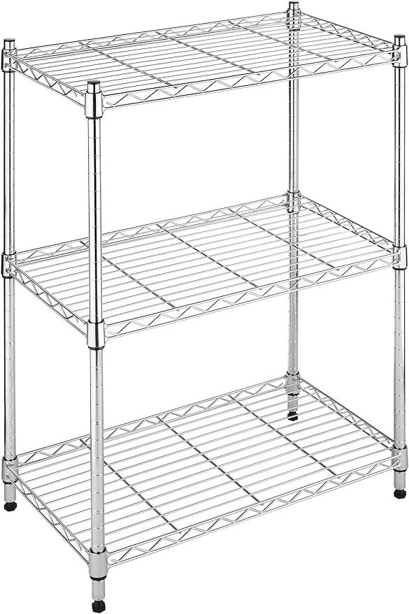 Whitmor 3-Wire Shelving Unit, Metal Storage Shelves, Easy Assembly Home Organizer for Pantry, Kitchen, Garage, Plant-NeatNest