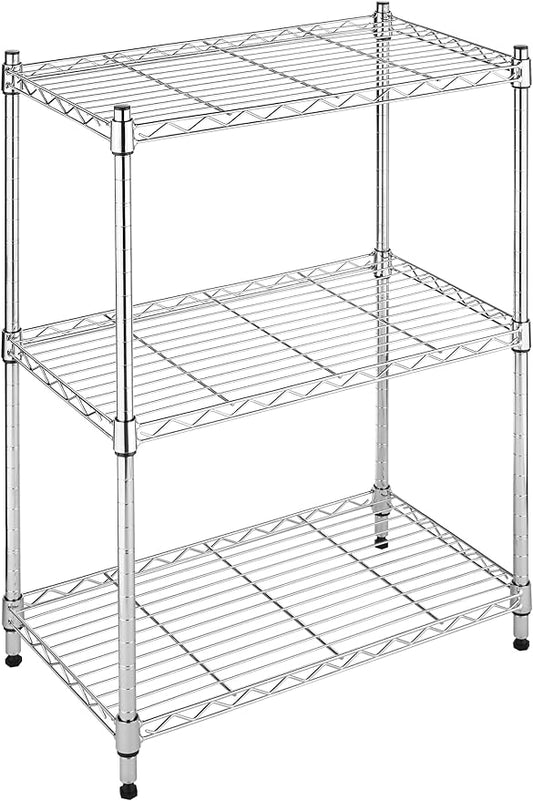 Whitmor 3-Wire Shelving Unit, Metal Storage Shelves, Easy Assembly Home Organizer for Pantry, Kitchen, Garage, Plant-NeatNest