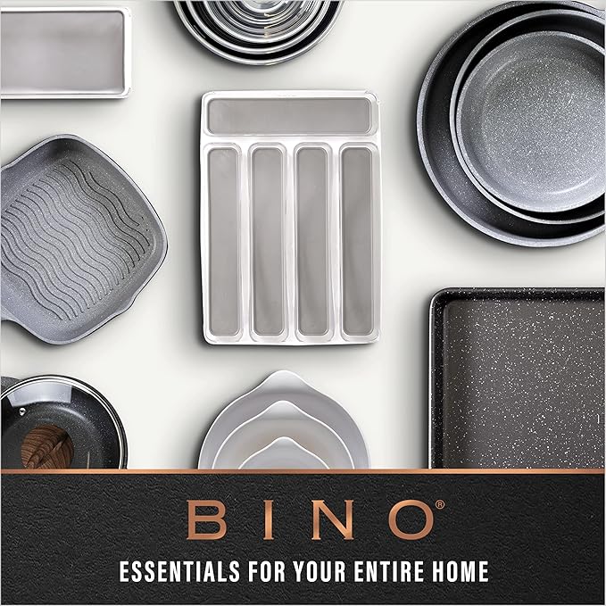BINO | Plastic Storage Bins, Medium - Deep | THE HANDLER COLLECTION | Multipurpose Organizer Bins | Kitchen Pantry Organizers and Storage | Clear Containers for Organizing Home | Freezer Organizer-NeatNest