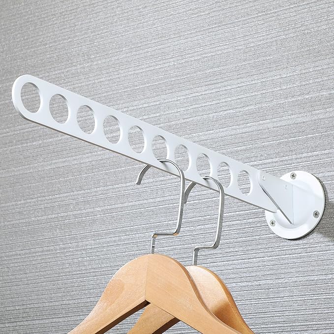 Alise Wall Mounted Clothes Drying Rack,Stainless Steel Adjustable Laundry Room Hanging Racks,Laundry Clothes Hanger Rack Space Saving for Laundry Closet Bathroom Bedroom-NeatNest