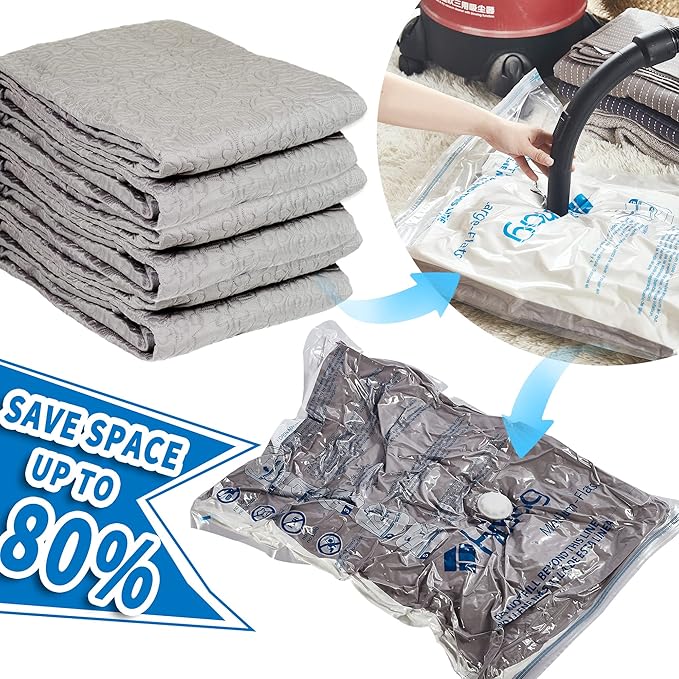 Vacuum Storage Bags, Space Saver Vacuum Seal Storage Bags 20-Pack Sealer Bags for Clothes, Clothing, Bedding, Comforter, Blanket (20C)-NeatNest