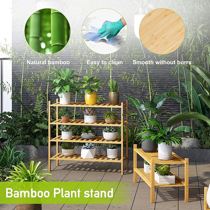 BMOSU 2-Tier Bamboo Shoe Rack Premium Stackable Shoe Shelf Storage Organizer for Hallway Closet Living Room Entryway Organizer (Natural Bamboo)-NeatNest