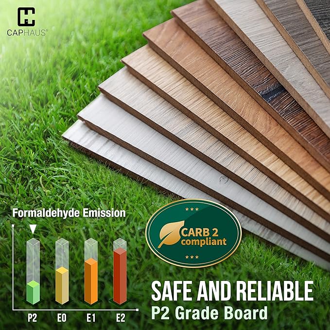 CAPHAUS 4 Tier Bookshelf, 24 Inch Width Free Standing Shelf, Bookcase Shelf Storage Organizer, Industrial Book Shelves for Home Office, Living Room, Kitchen, Black Vintage Shelves & Metal Frame-NeatNest