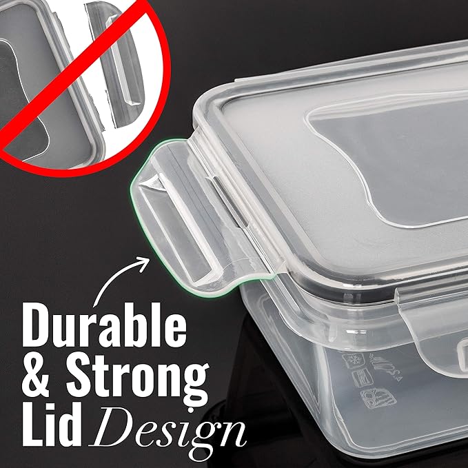 fullstar 20-Piece Plastic Food Storage Containers with Lids (10 Containers & 10 Lids) - Leakproof, BPA-Free, Meal Prep Containers, Reusable Lunch Storage Set for Kitchen Organization (Pack of 20)-NeatNest