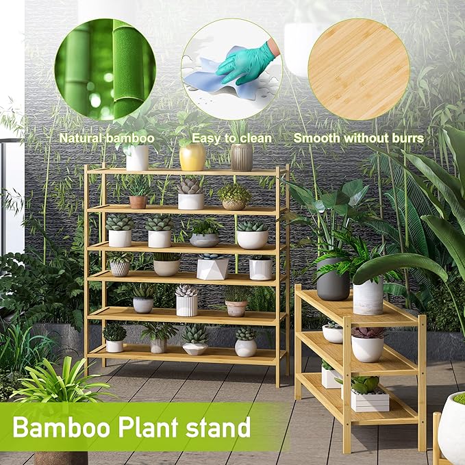 BMOSU 3-Tier Bamboo Extended Shoe Rack Premium Stackable Shoe Shelf Storage Organizer for Hallway Closet Living Room Entryway Organizer(Natural)-NeatNest