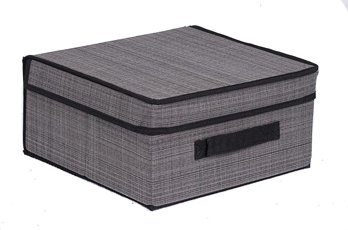 Internet's Best Storage Box with Handles - Durable Storage Bin Basket Containers - Clothes Nursery Toys Organizer - Grey