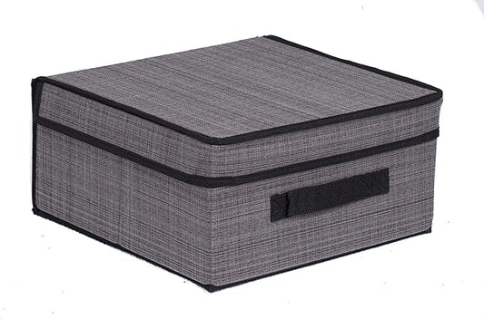 Internet's Best Storage Box with Handles - Durable Storage Bin Basket Containers - Clothes Nursery Toys Organizer - Grey