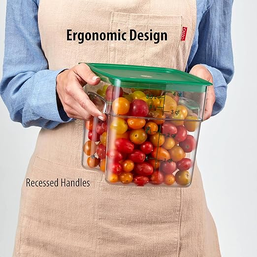 Cambro 4 QT (Quart) Food Storage Container with Lid (2 Pack) - FreshPro Series (Clear)-NeatNest